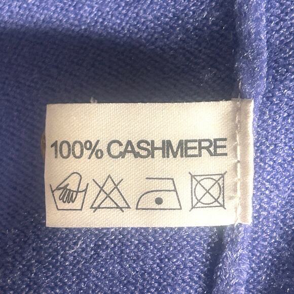 Vintage Jack Scotland Cardigan 100% Cashmere Women’s Blue Periwinkle Medium - Picture 8 of 8